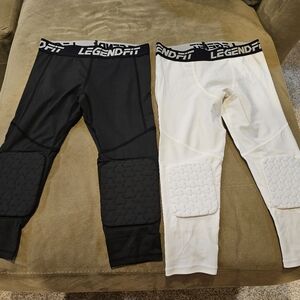 Kids Padded Leggings - Black and White